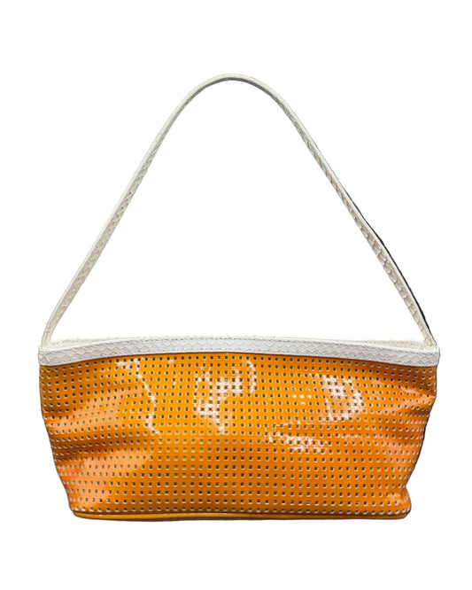 Fendi Orange Perforated Pouch