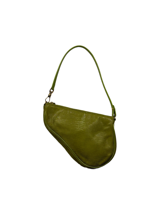 Green Lizard Saddle Pouch