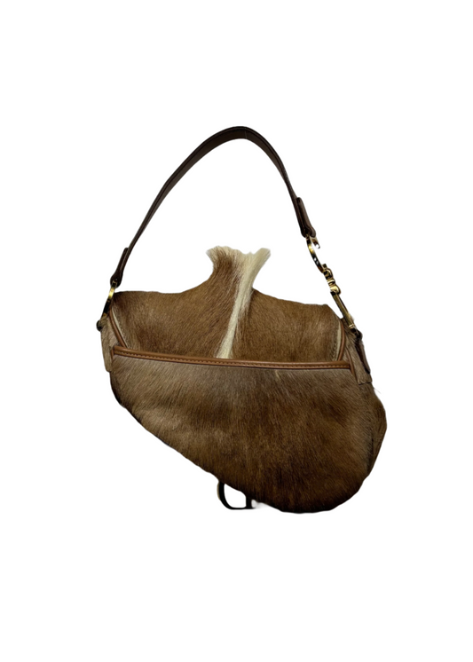 Springbok Fur Mohawk Mini Saddle Bag
