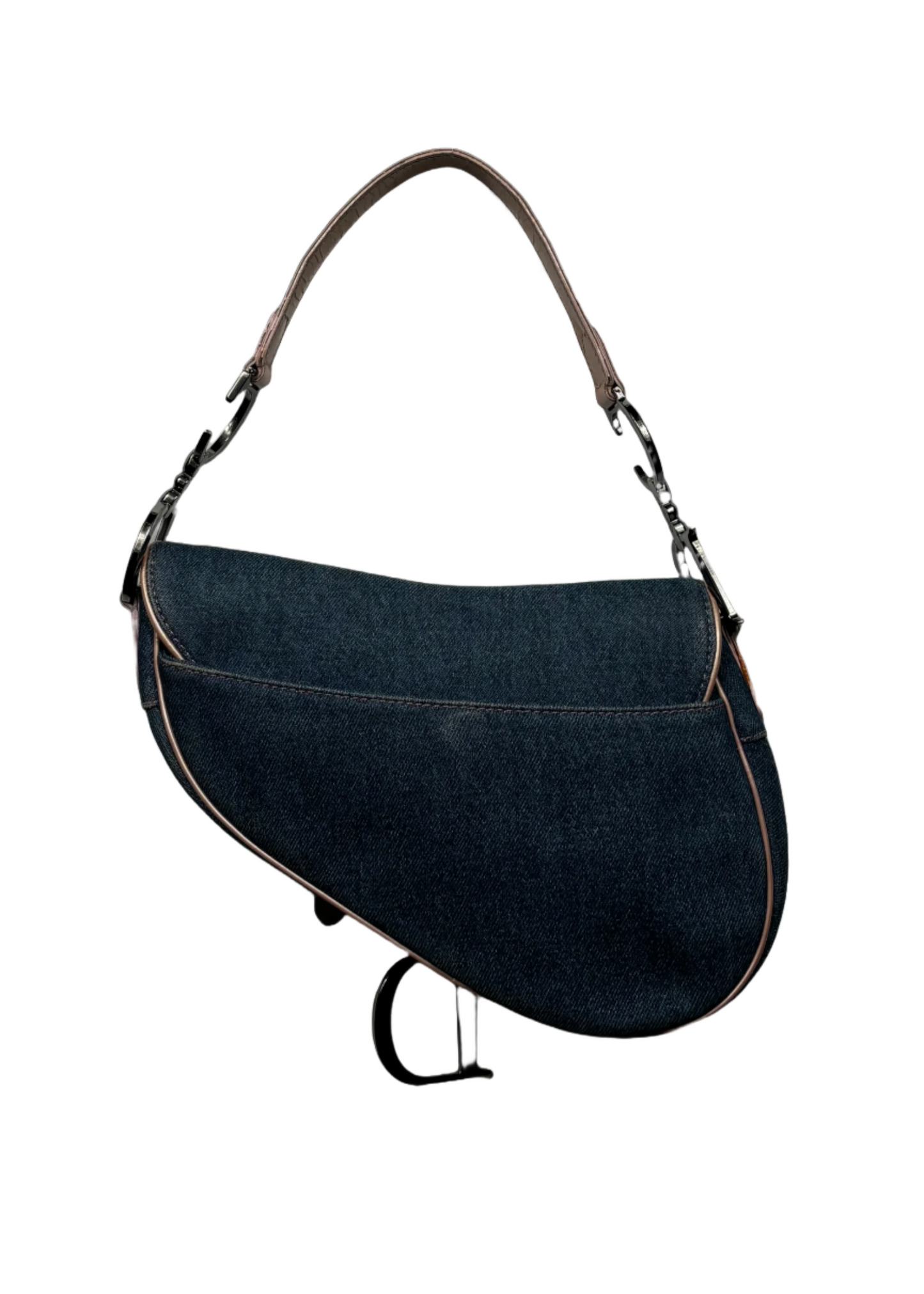 Rental Blue Denim Pocket Saddle Bag