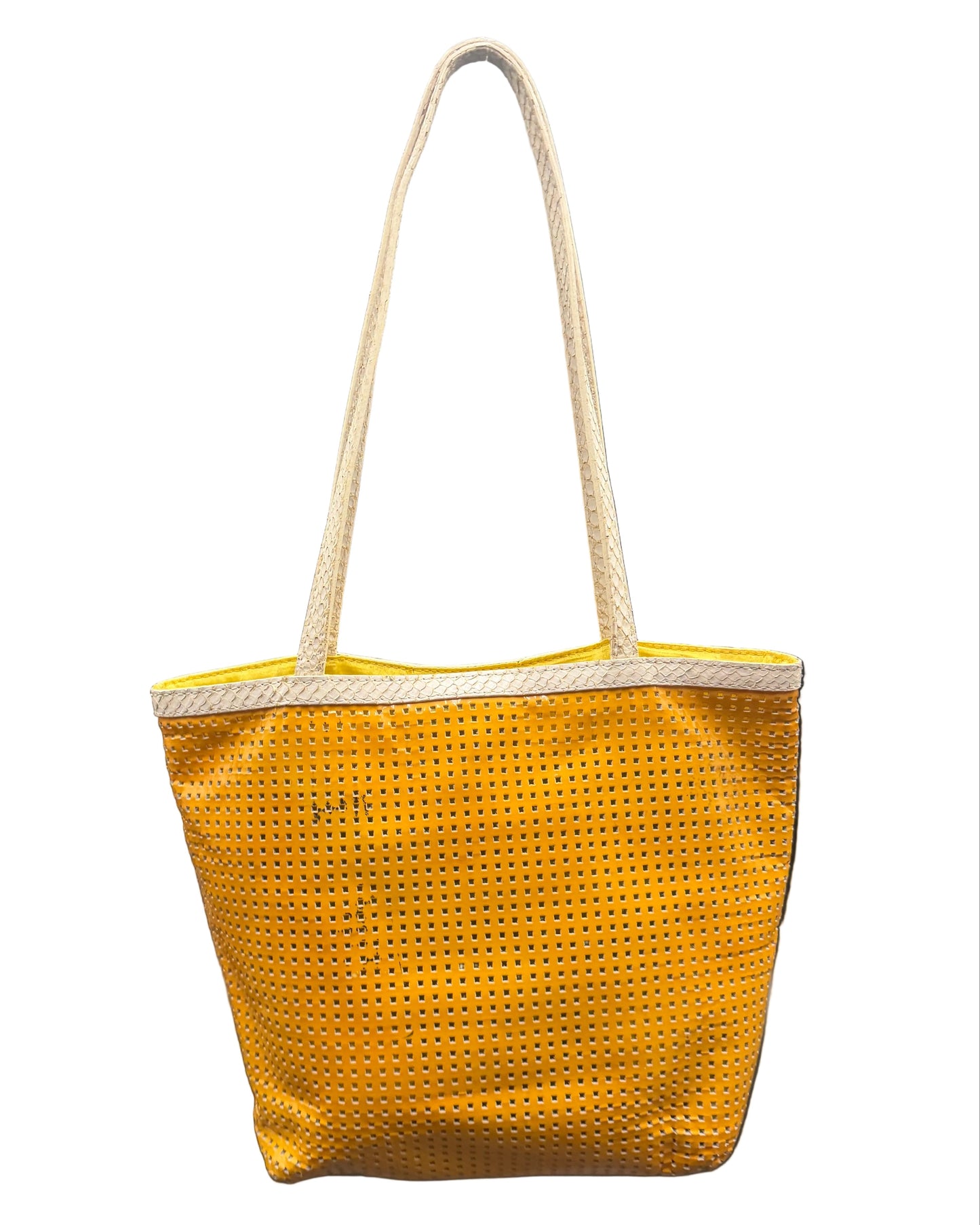 Fendi Orange Perforated Tote