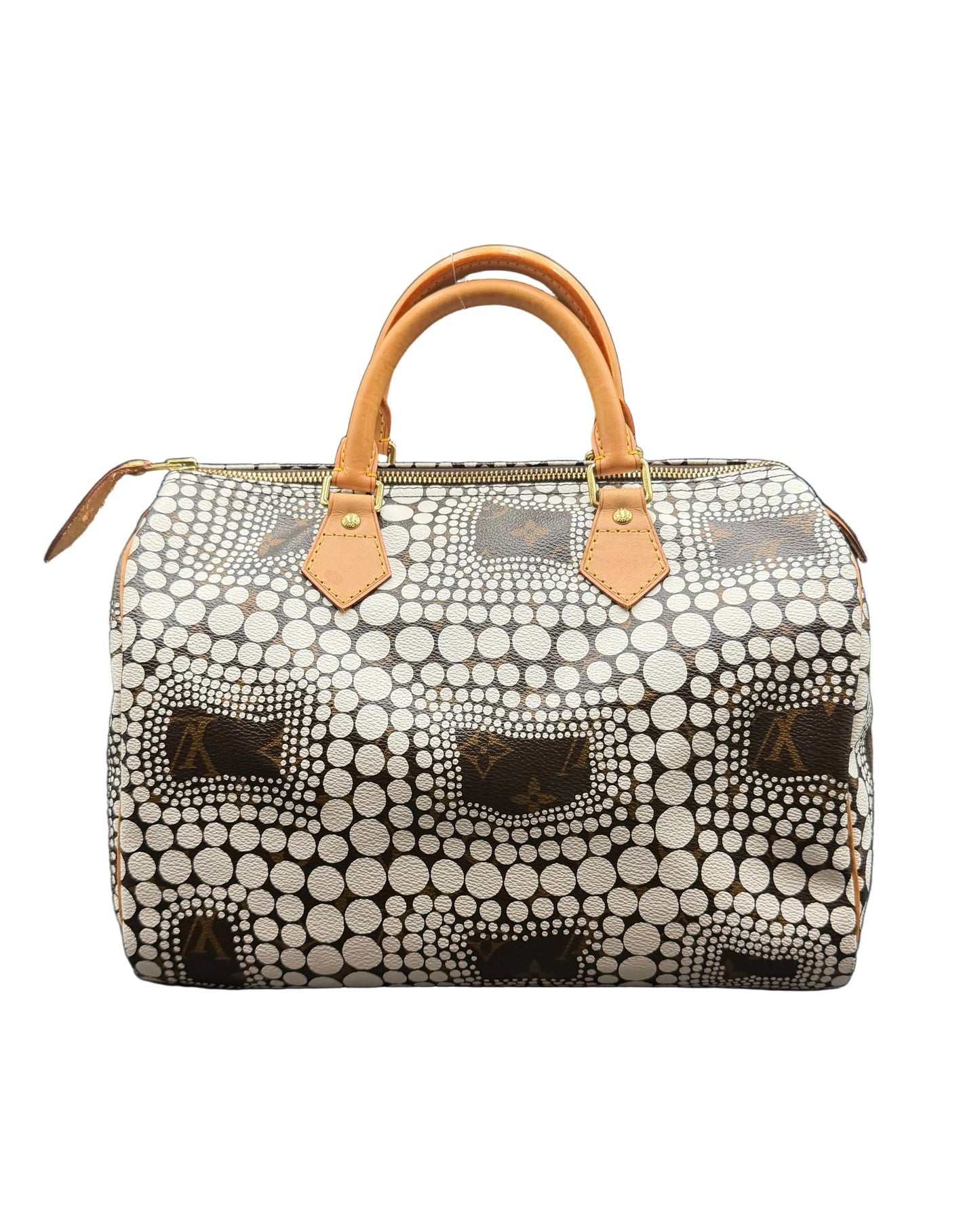 Louis Vuitton White Yayoi Kusama Dotted Speedy 30