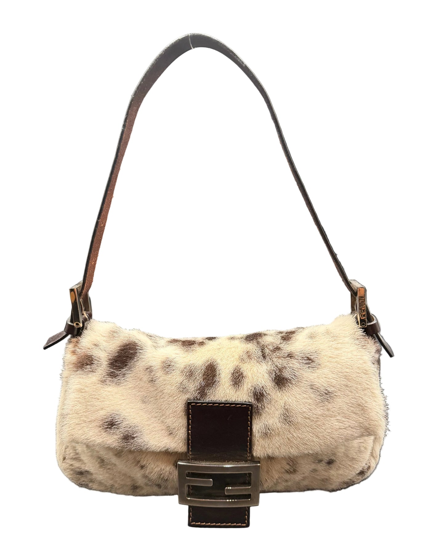 Fendi Dalmatian Pony Hair Baguette