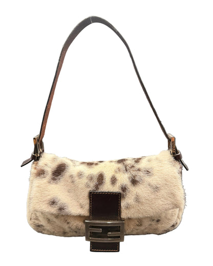 Fendi Dalmatian Pony Hair Baguette