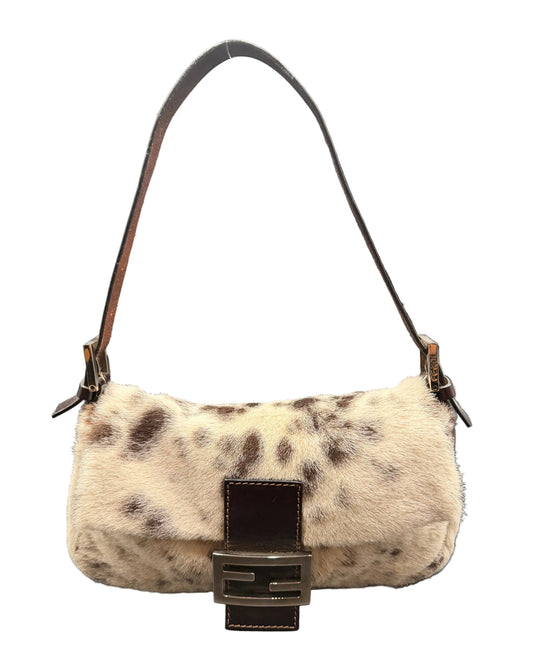 Fendi Dalmatian Pony Hair Baguette