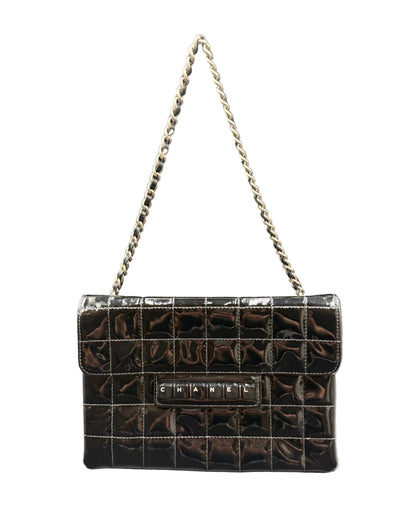 Chanel Black Patent Leather Digital Flap
