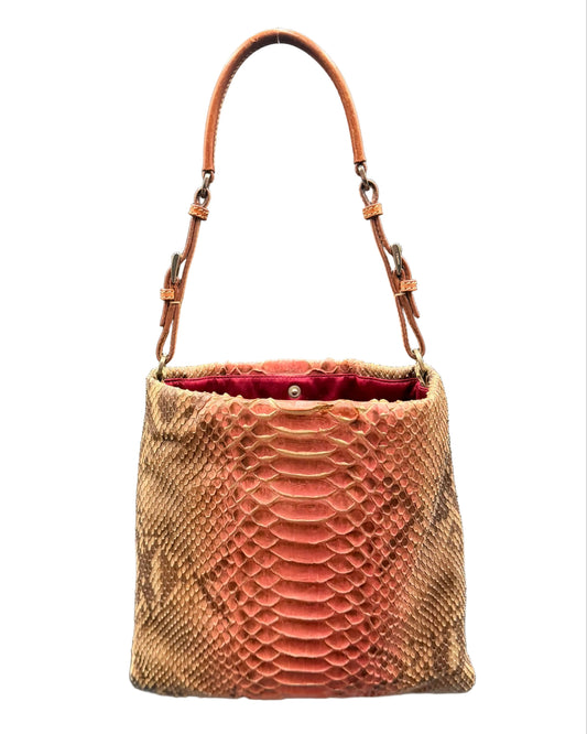 Prada Pink & Brown Snakeskin