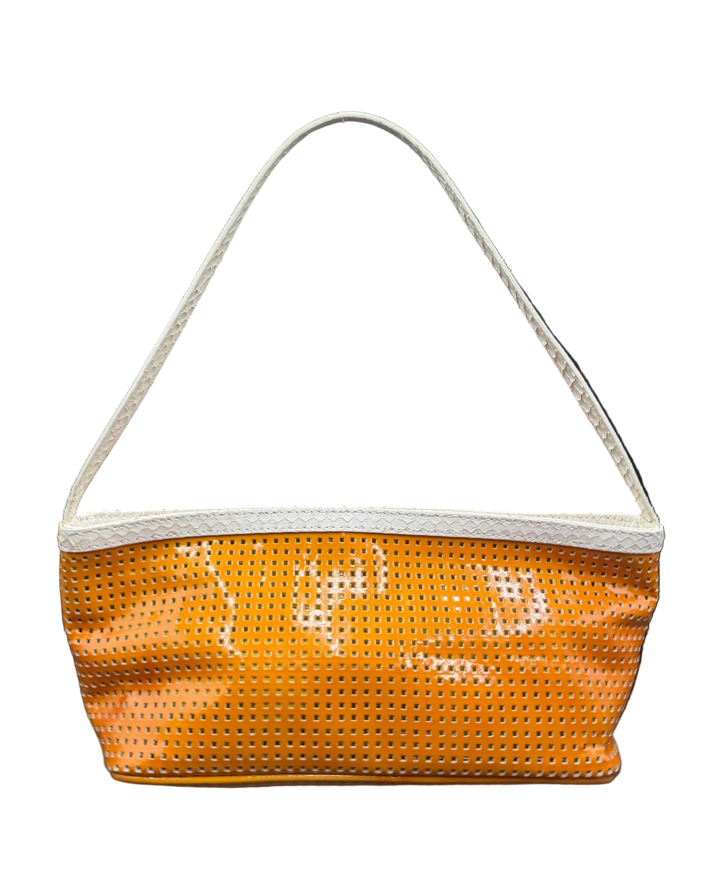 Fendi Orange Perforated Pouch