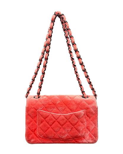Chanel Velvet Coral Mini Classic Flap