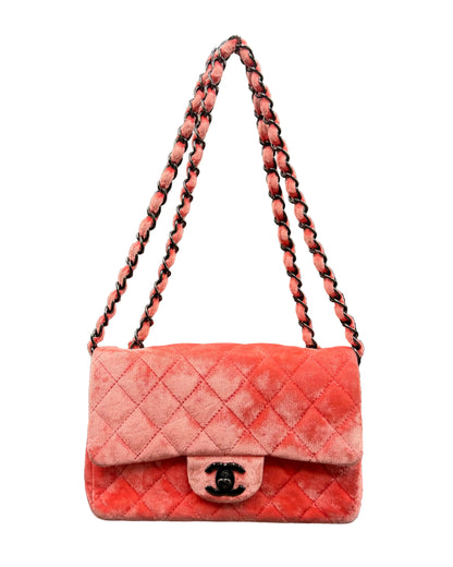 Chanel Velvet Coral Mini Classic Flap