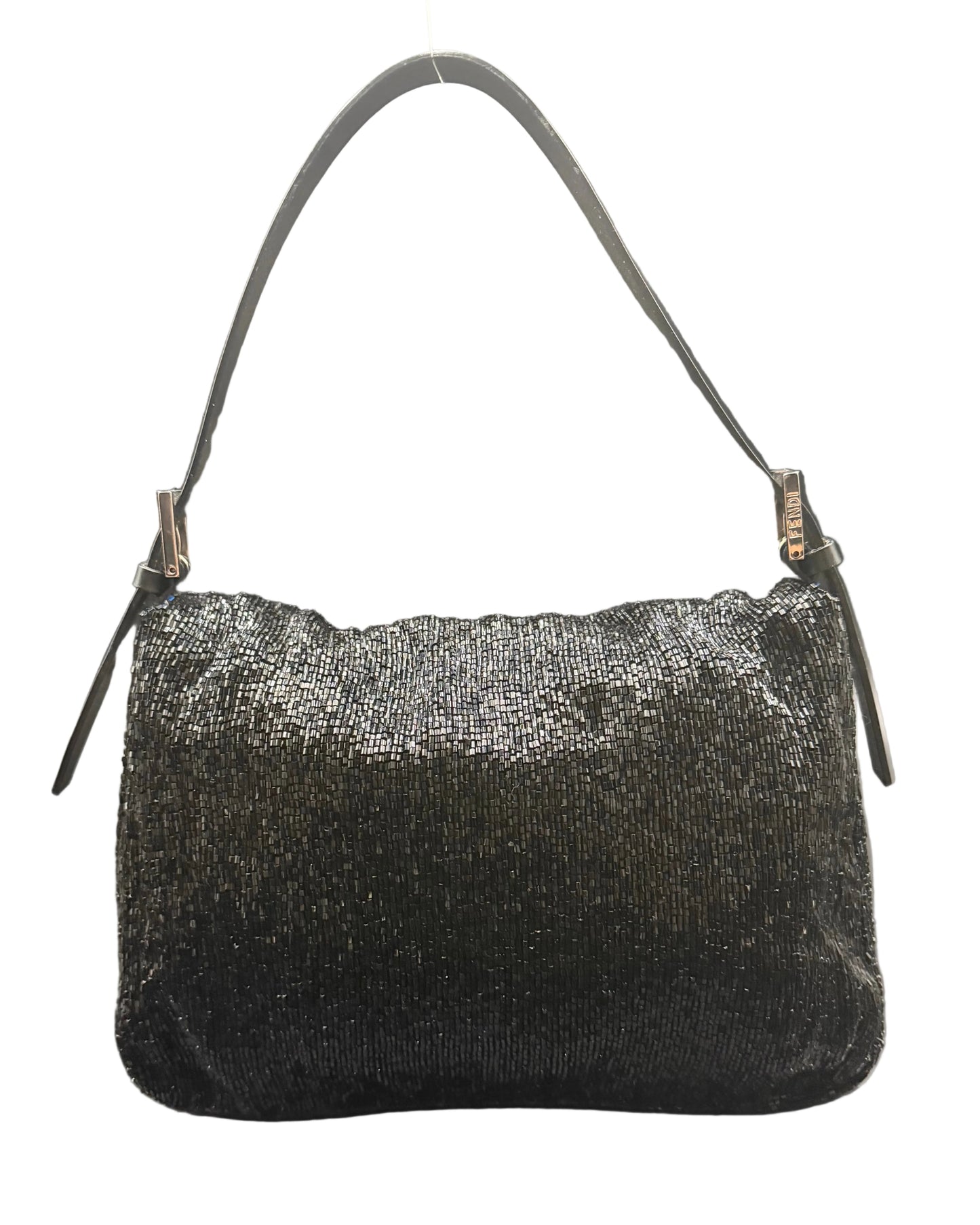 Fendi Black Beaded Mamma Baguette