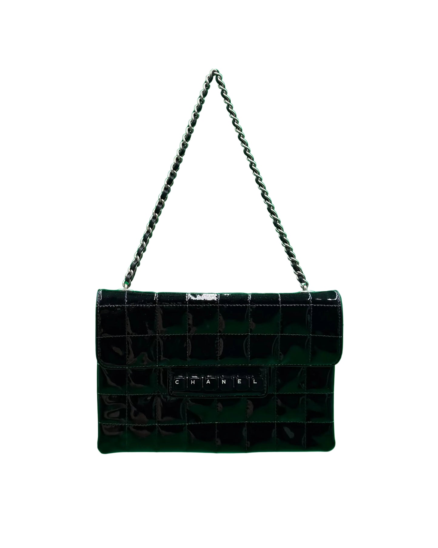 Chanel Black Patent Leather Digital Flap
