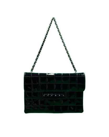 Chanel Black Patent Leather Digital Flap
