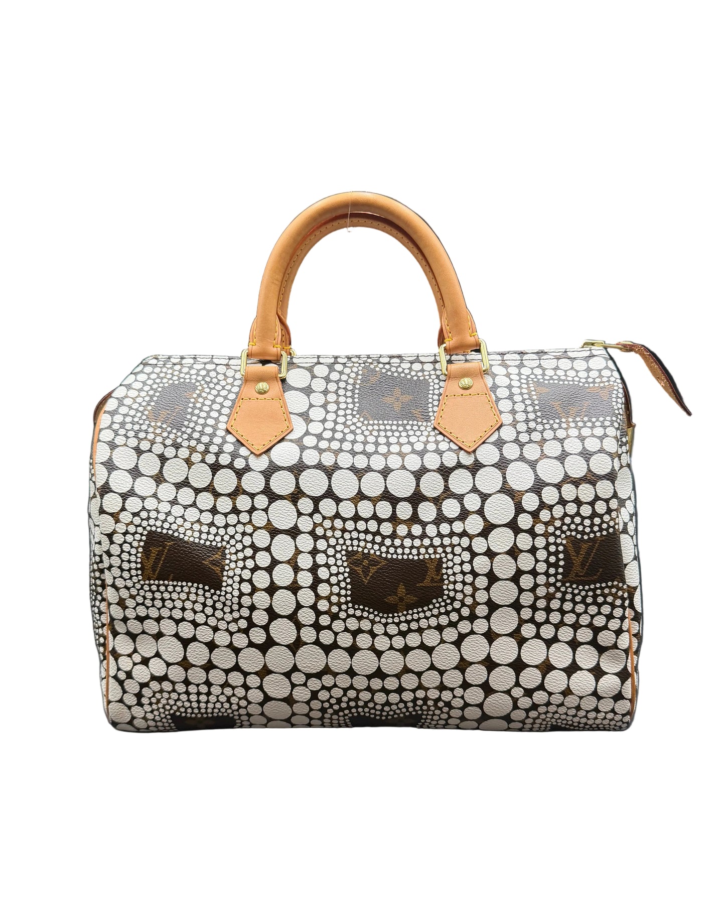 Louis Vuitton White Yayoi Kusama Dotted Speedy 30