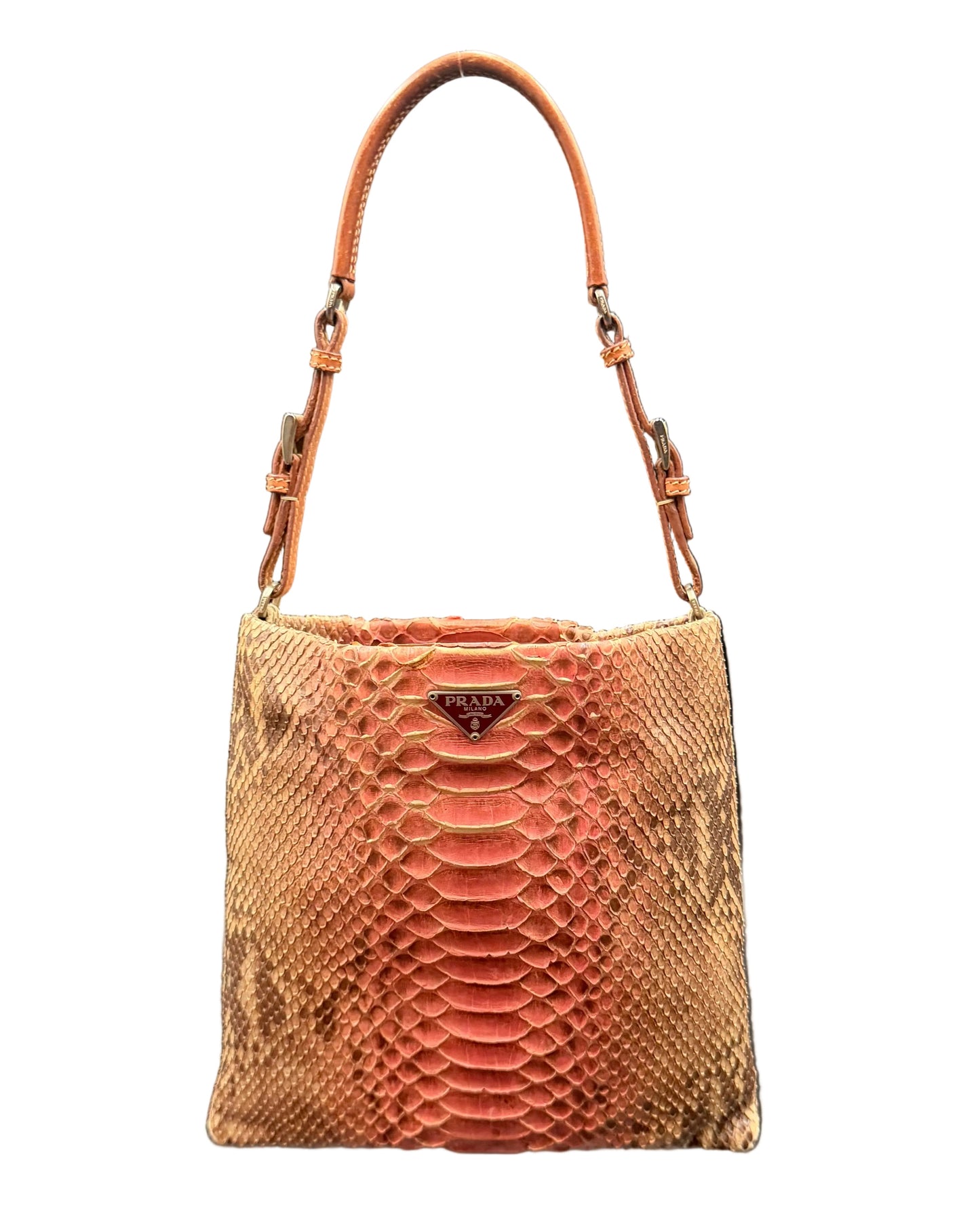 Prada Pink & Brown Snakeskin