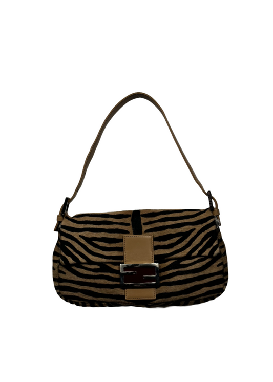 Zebra Pony Hair Baguette