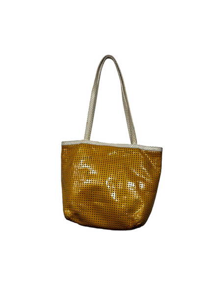 Fendi Orange Perforated Tote