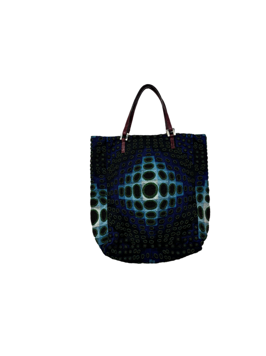 Beaded Vasarely Fendi Tote