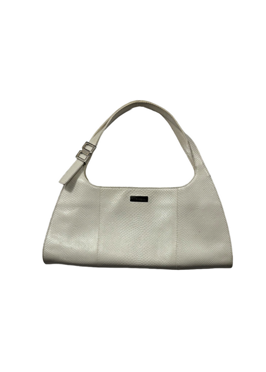 White Python Wide Shoulder Bag