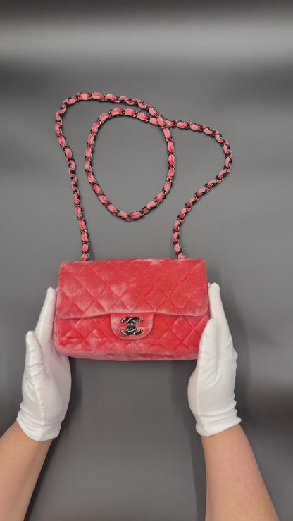 Chanel Velvet Coral Mini Classic Flap